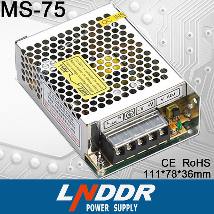 廠家直供 MS-75W-24V /3A小體積單組輸出開關電源 工控電源 質保